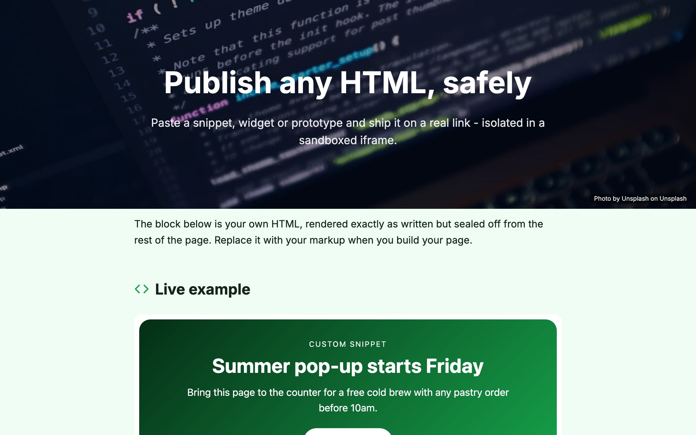 Laptop screen displaying lines of HTML code
