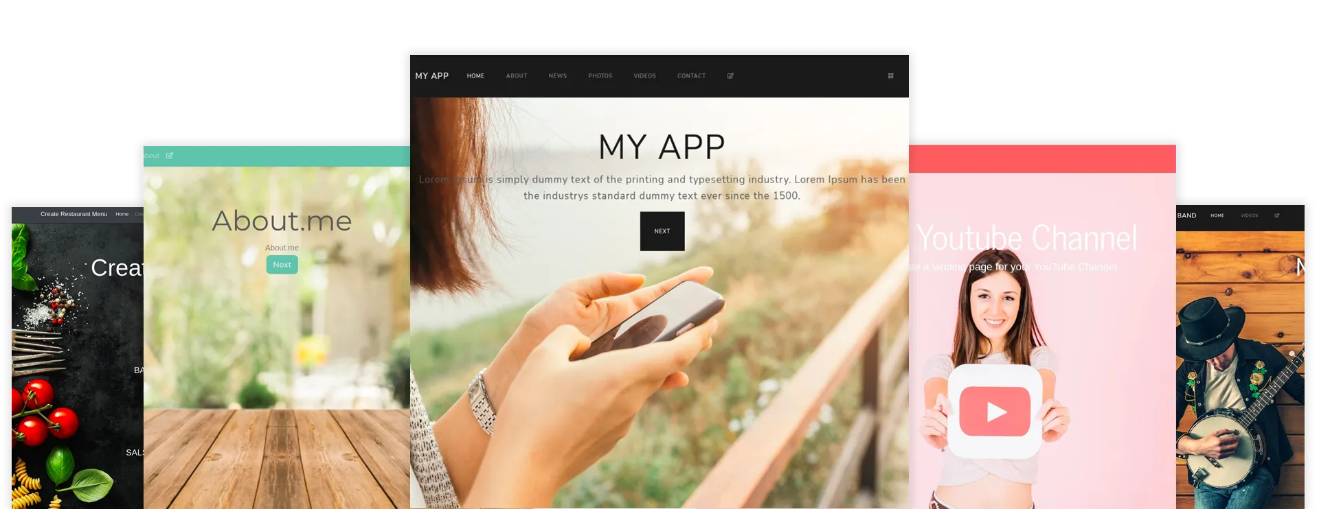 App website screens