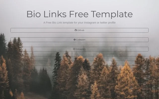 Bio Links Template