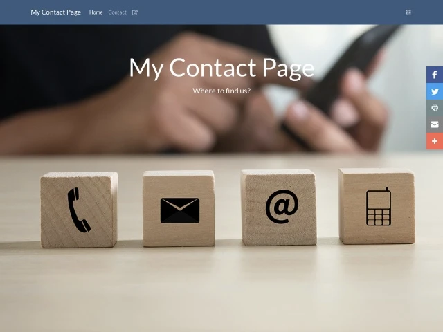 Contact landing page template