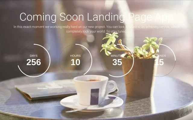 Countdown Landing Page Template For Upcoming Event