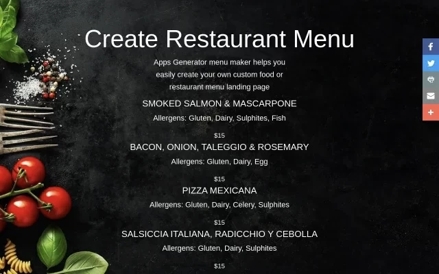 Restaurant Menu Maker Template